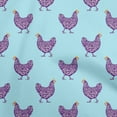 thumbnail image 1 of oneOone Rayon Light Blue Fabric Rooster Cock Craft Projects Decor Fabric Printed By The Yard 56 Inch Wide, 1 of 4