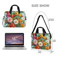 thumbnail image 3 of FORMRS 16" Laptop Bag Carrying Sleeve Case with Handle Travel Shoulder Briefcase, Pink Floral Tomatoes, 3 of 8