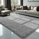 thumbnail image 1 of Alfombra Zentavio de 152 x 244 cm de alto, pelo gris peludo, suave, 1 of 8