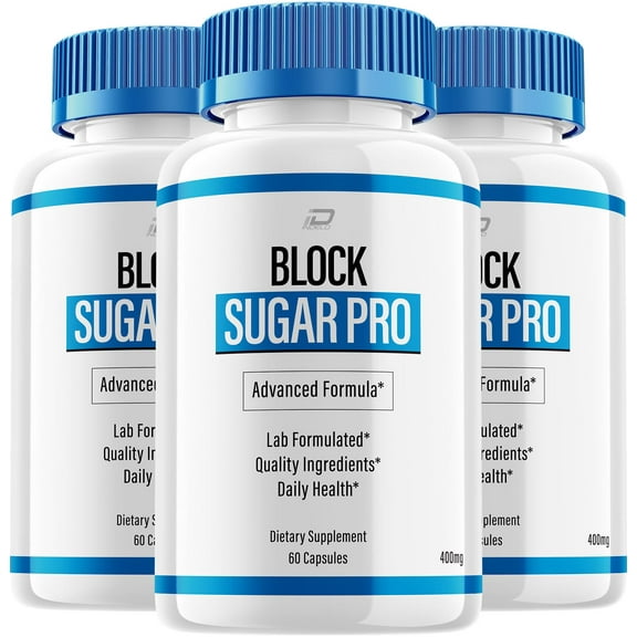 Block Sugar Pro Capsules – BlockSugarPro All Natural Glycogen Support, 3 Pack, 180 Capsules