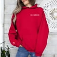 thumbnail image 2 of Holzkary Hoodies for Women Oversized Sweatshirts Initial On Sleeve Anniversary Year Hoodie Valentines Day Fall Fashion Outfits 2025 Casual Sweaters Tops Workout Winter Clothes Red S, 2 of 6