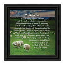 23rd Psalm, Framed Bible Verse from Psalms, Comfort and Encouragement for the Hurting 8x8 8654