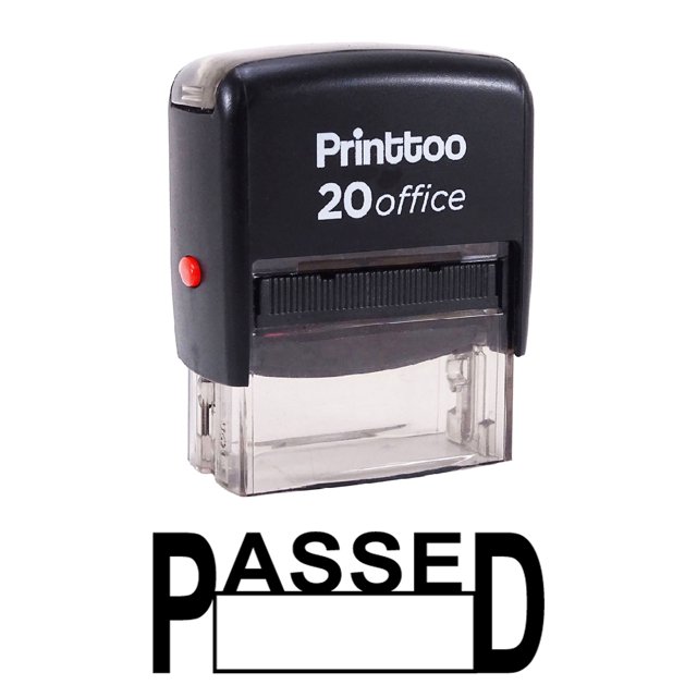 Printtoo Stamp PASSED Self Inking Rubber Stamp Office Stationary-Black