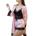 thumbnail image 4 of Seyurigaoka Women Sexy Pajamas 4Pcs Underwear + Panties + Shorts + Nightgown, 4 of 9