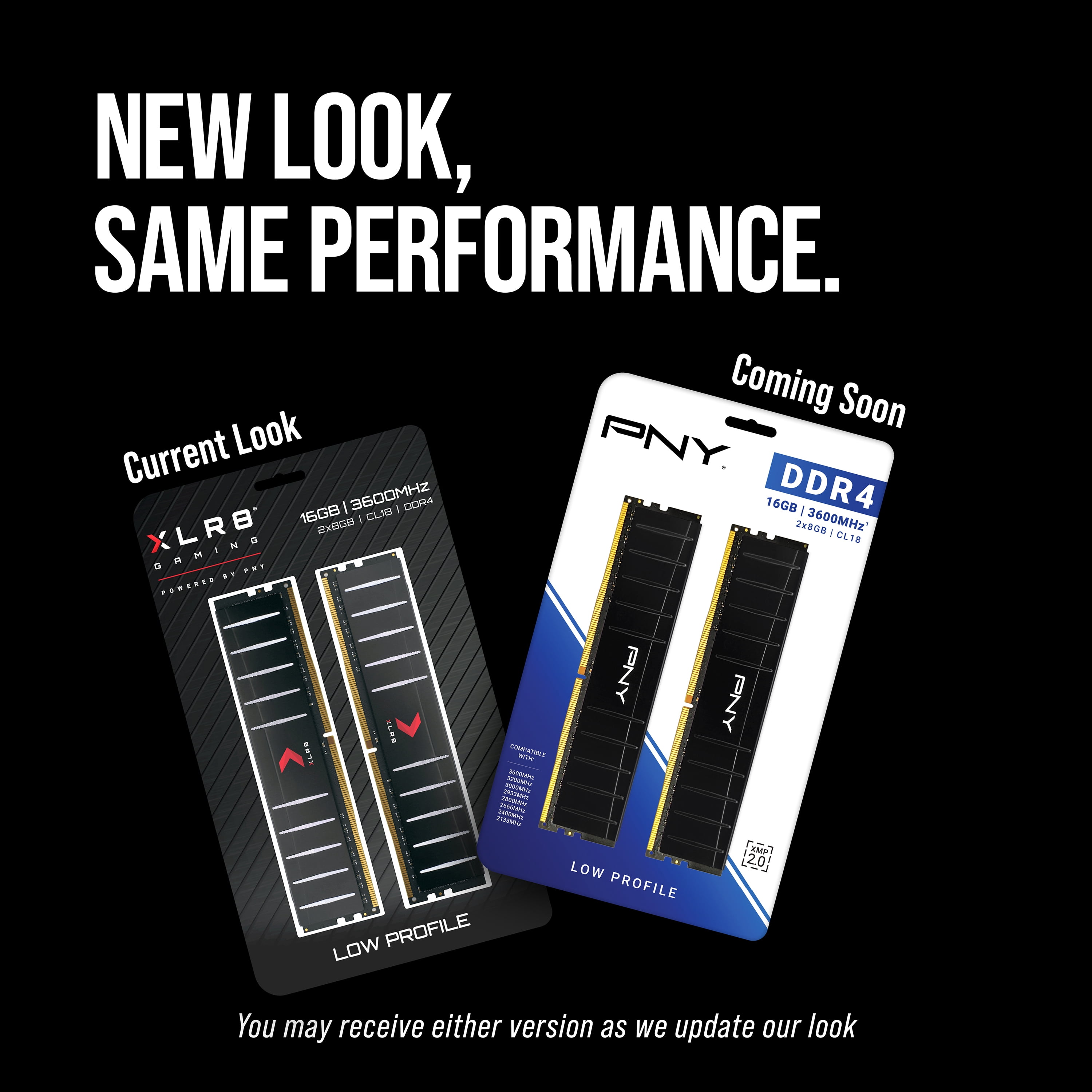 PNY 16GB (2x8GB) DDR4 3600MHz (PC4-28800) CL18 1.35V Desktop