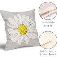 thumbnail image 3 of Daisy Flower Gray Pillow Covers 20x20 Inch White Petal Floral Bloom Decorative Pillow Cases Spring Summer Seasonal Square Cushion Covers Farmhouse Home Decor for Porch Couch Outdoor Set of 2, 3 of 6