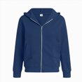 thumbnail image 4 of Staki Girls Lightweight Zip-Up Hoodie for Kids Soft Casual Hooded Sweatshirt 4-15Y(Navy,4-5 Years), 4 of 7