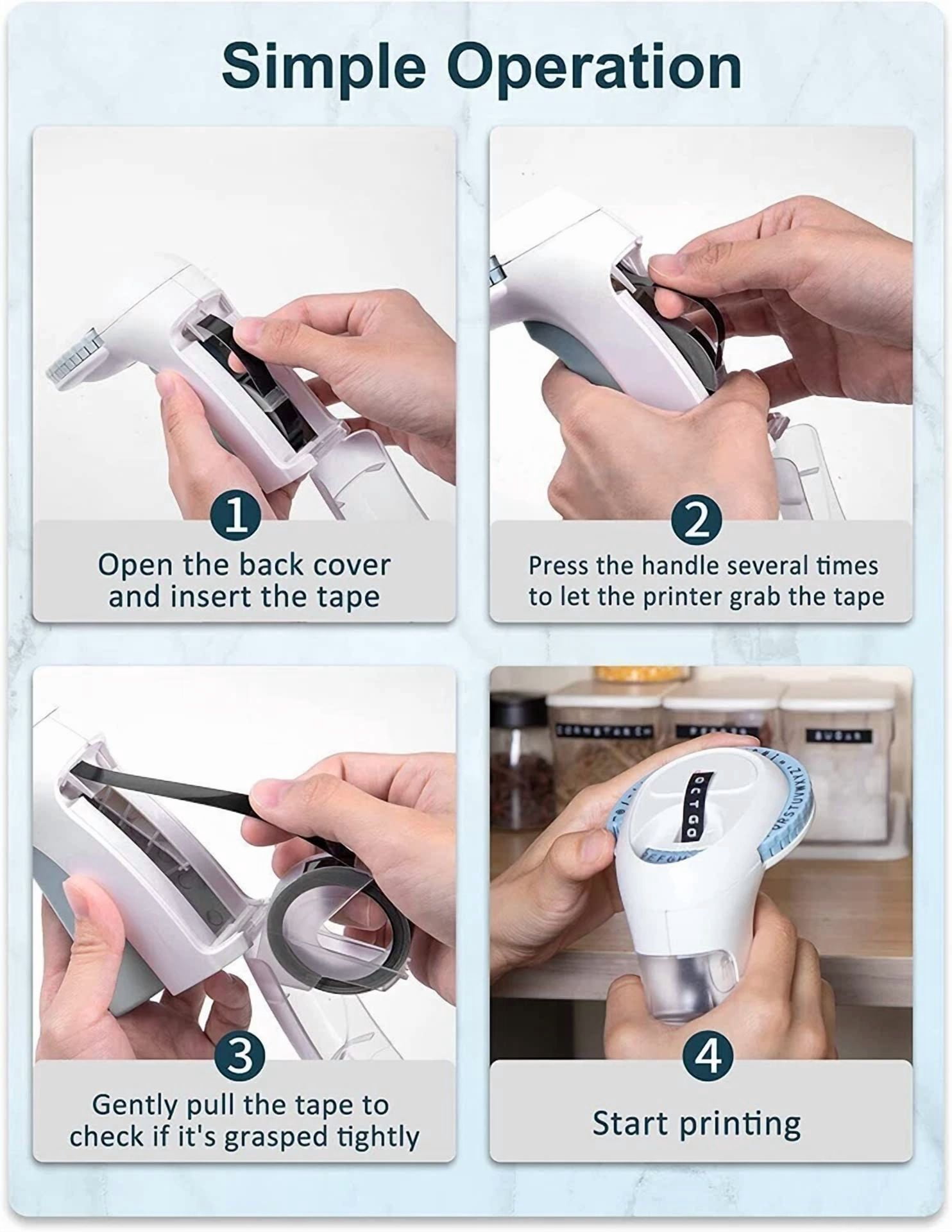 CIRCLE- Dymo Embossing Label Maker With 6 Colour 3D Label Tape 3/8'' Dymo Omega Maker