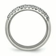 thumbnail image 2 of Titanium Multi-row CZ Ring, 2 of 12