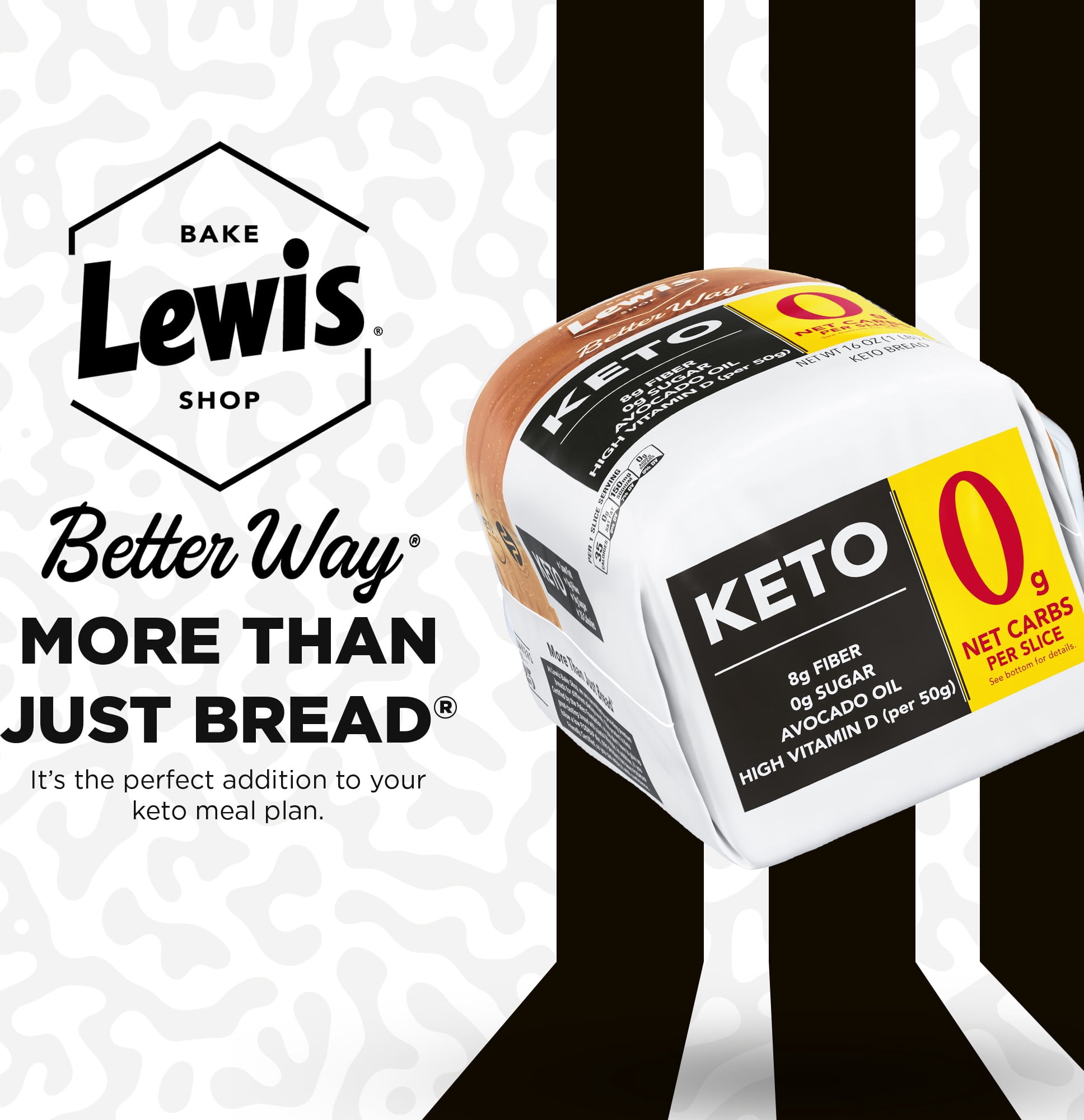 Lewis Bake Shop Better Way White Keto Bread, 16 oz