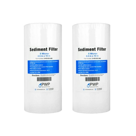 

Sediment Melt Blown Water Filter Cartridge Standard 4.5x10 5 Micron 2 Pack