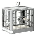 thumbnail image 1 of Portable Travel Bird Cage with Detachable Tray and Standing Pole for Small Birds Parrots Easy Transport Lightweight Design, 1 of 5