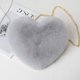 thumbnail image 4 of Monedero para teléfono móvil Bolso bandolera en forma de corazón de felpa con cadena, 4 of 5