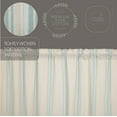thumbnail image 4 of VHC Brands Grain Sack Aqua Blue Stripe Coastal Farmhouse Prairie Long Panel Curtain Set 84x36x18, 4 of 7