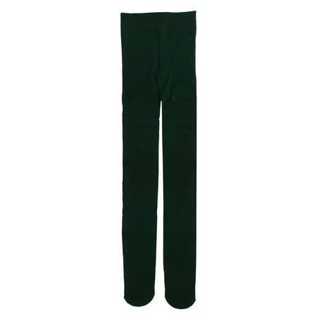 Footed Leggings - Lady Dark Green Stretchy Formfitting Full Footed Leggings Pantyhose XS