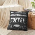 thumbnail image 4 of LALILO Throw Pillow Covers Blackboard With Quote Coffee Chalkboard Cushion Cover 18" x 18", 1391 Pack, 4 of 6