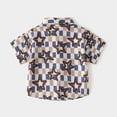 thumbnail image 4 of Ruyang Short Sleeved Tie Dye Print Lapel Shirt for Toddler Boys Hawaiian Print Button Down Beach Tops Cute Summer Clothes, 4 of 4