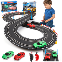 Lictin Slot Car Race Track Set, Dual Electric Race Car Track Set with 2 High-Speed Cars, 2 Electric Controller, Slot Car Track Toys for Kids Ages 3-12