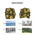 thumbnail image 7 of Naloa Black Ink Green Plaid Sunflower Beanie for Men Women Knitted Unisex Winter Hat Beanies Cap Knit Cuffed Beanies Hats, 7 of 7