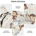 thumbnail image 5 of Women's Short Sleep Pants Sleep Shorts for Women Women's Pajama Bottoms Women's Athletic Shorts Suitable for Home Use Relaxation XXL Cute Brown Cartoon Monkey, 5 of 8