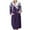 Purple, variant on Night Robe for Women Comfortable Flannel Loungewear Nightgown Long Sleeved Sleepwear Pajamas Robe Red