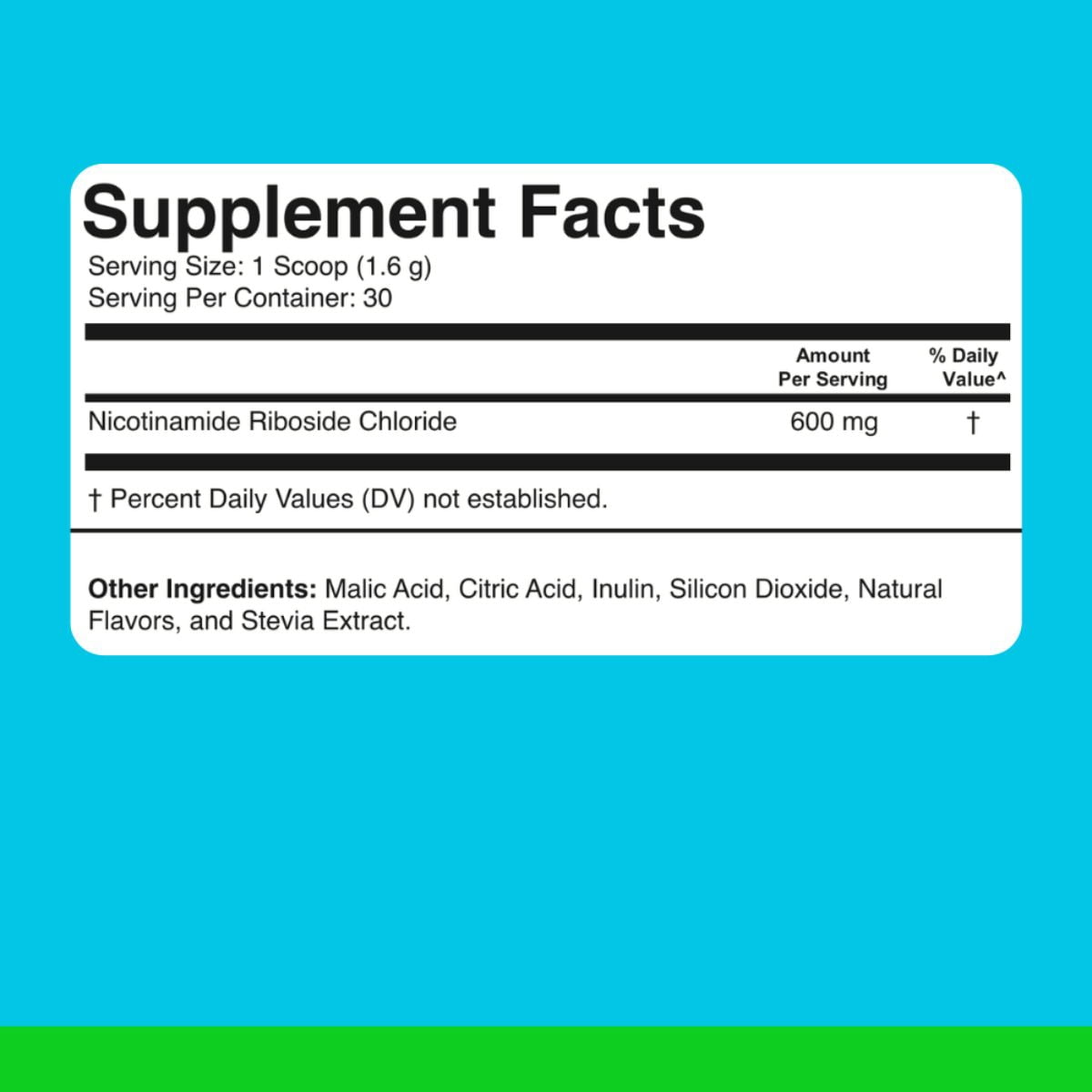 Dr. Colbert, MD NAD+ Powder | Lemon-Lime Flavor | by Divine Health | Energy Boost Formula | Nicotinamide Riboside Chloride | 30 Servings | 48g