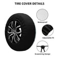 thumbnail image 4 of Bingfone Sailboats Anchors Spare Tire Cover Weatherproof Universal Wheel Protectors for RV Camper Travel Trailer SUV Truck-14 inch, 4 of 9
