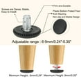 thumbnail image 4 of Unique Bargains M8 x 10 x 25mm Feet Adjustable Floor Protector for Furniture Table Leg 12pcs, 4 of 7