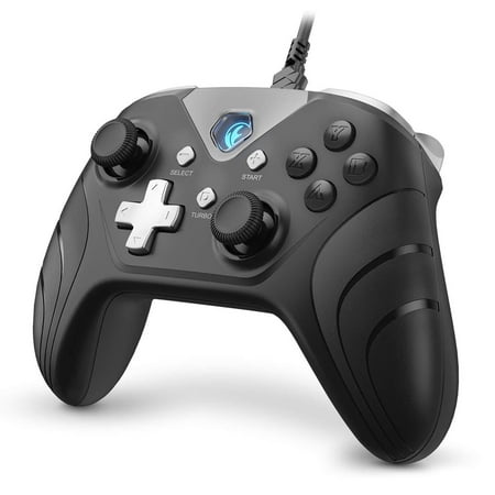 IFYOO XONE Wired PC Controller USB Gaming Gamepad Joystick for Computer & Laptop (Windows 10/8/7/XP, Steam), Android and PS3 - [3M Detachable USB Cable] Black