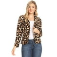thumbnail image 5 of Women's Casual Print Fitted Open Front Long Sleeves Office Blazer Jacket, 5 of 6