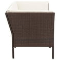 thumbnail image 4 of vidaXL 6 Piece Patio Lounge Set with Cushions Poly Rattan Brown, 4 of 5