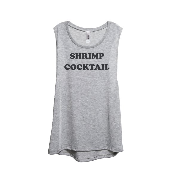 Thread Tank Shrimp Cocktail Women's Sleeveless Muscle Tank Top Sport Grey Medium