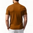 thumbnail image 6 of LTTVQM Men's Mock Neck Tops Short Sleeve Comfort Soft Lightweight Casual Solid Basic Slim Fit T-Shirts Pullover Tops Khaki L, 6 of 7