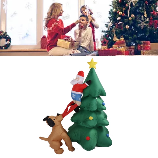 Árbol De Navidad Inflable 1.8m Iluminación De Alta Velocidad Ventiladores De Bajo Ruido Explotan La Decoración Del árbol De Navidad Jardín Al Aire Libre Jardín