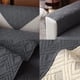 thumbnail image 5 of Granjero Gordo Funda de sofá acolchada geométrica de algodón, funda de sofá seccional en forma de L, 1 pieza (no incluye todo el juego), 35,4 x 47,2 pulgadas, gris oscuro, 5 of 5