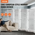 thumbnail image 2 of VEVOR Wood Room Divider Wooden Privacy Screen 8 Panel Room Separation Divider, 2 of 9