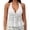 White, variant on Womens Lace Halter Tops Deep V Neck Sleeveless Peplum Flared Hem Y2k Casual Everyday Summer Blouses Black XS