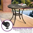 thumbnail image 6 of Uforic 30 Inch Round Outdoor Patio Dining Table, Cast Aluminum Bistro Table with Umbrella Hole, Weather Resistant Side Table for Garden Backyard Porch, Hammered Bronze Finish, 6 of 6
