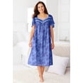 thumbnail image 6 of Only Necessities Plus Size Short Silky Lace-Trim Gown, 6 of 6