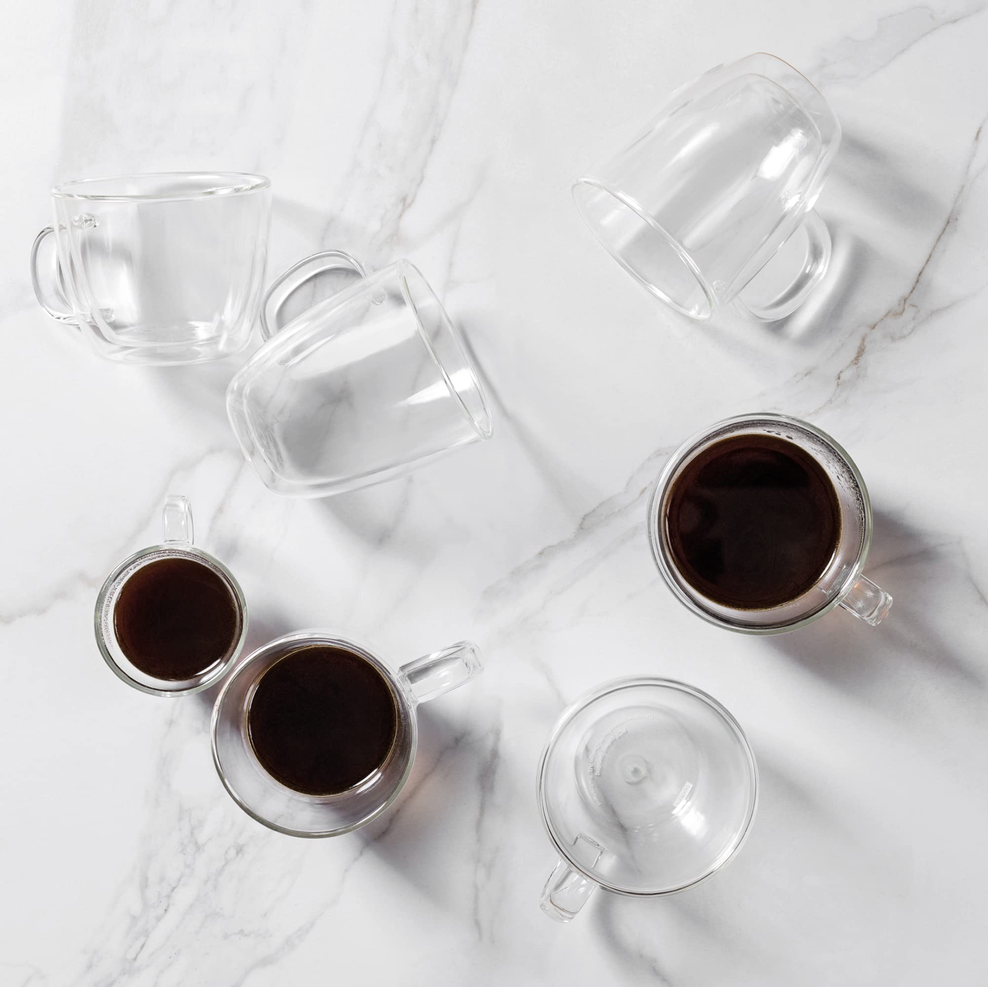 BODUM Bistro 2-Piece Double Wall Espresso Mug, 5 oz, glass