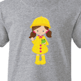 thumbnail image 4 of Inktastic Girl With Brown Hair, Yellow Raincoat, Frog Youth T-Shirt, 4 of 5