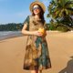 thumbnail image 4 of Easygdp Antique Map Adventure Scene para Vestido Transpirable de Mujer, Vestido Suelto de Manga Corta con Pliegues y Bolsillos para el Verano, 4 of 6