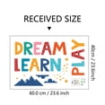 thumbnail image 4 of Adhesivo de pared colorido con cita motivacional de Play Learn Dream, 4 of 4