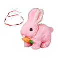 thumbnail image 4 of Juguete interactivo de conejo electrónico, decoración de la habitación para niños, lindo juguete decorativo, juguete de peluche para niños regalos de Rosa, 4 of 8