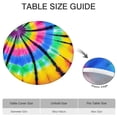 thumbnail image 6 of Colorful Rainbow Tie Dye Spiral Pattern Round Fitted Tablecloth with Elastic Edge,Dining Table Cover Waterproof,Outdoor Round Tablecloth for Camping,Dining,Indoor and Outdoor, 6 of 7
