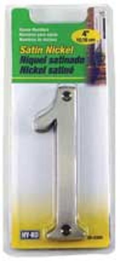 #1 - 4 Inch Satin Nickel Number