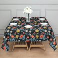 thumbnail image 3 of Pioneer Flower Floral Print Pattern Square Tablecloth, Waterproof Wipeable Spillproof Washable Table Cover for Home Kitchen Party Decor, 60"x60", 3 of 6