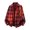 Red, variant on Bpyeka Men's Big & Tall Button Down Plaid Flannel Shacket, Brushed Collared Pocket Loose Long Sleeve Casual Shirt Jackets 3XL-5XL, Red