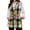 Yellow, variant on jobturf Plaid Vest for Women Single Breasted Sleeveless Jackets with Belt and Pockets Fall Winter Loose Fit Casual Layering Waistcoat S-2XL