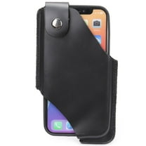 Men’s Genuine Leather Phone Holster Belt Clip Case with Magnetic Closure – Vertical Waist Pouch for 6.1"-6.7" Cell Phones